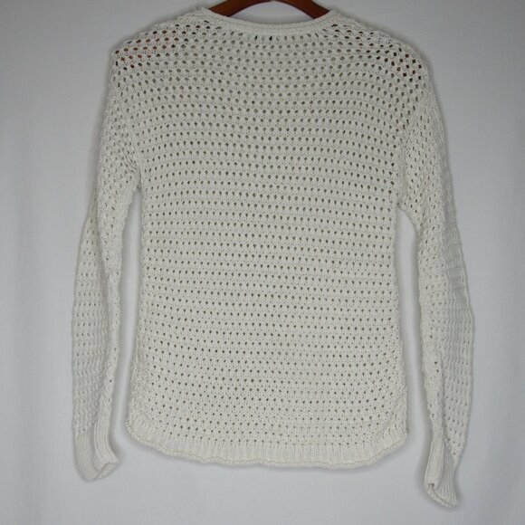 Madewell Open Stitch AUSTEN Sweater Ivory White Women's XXS XXSmall - Picture 7 of 8